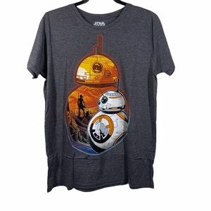 Star Wars BB8 Shirt Gray Size Large